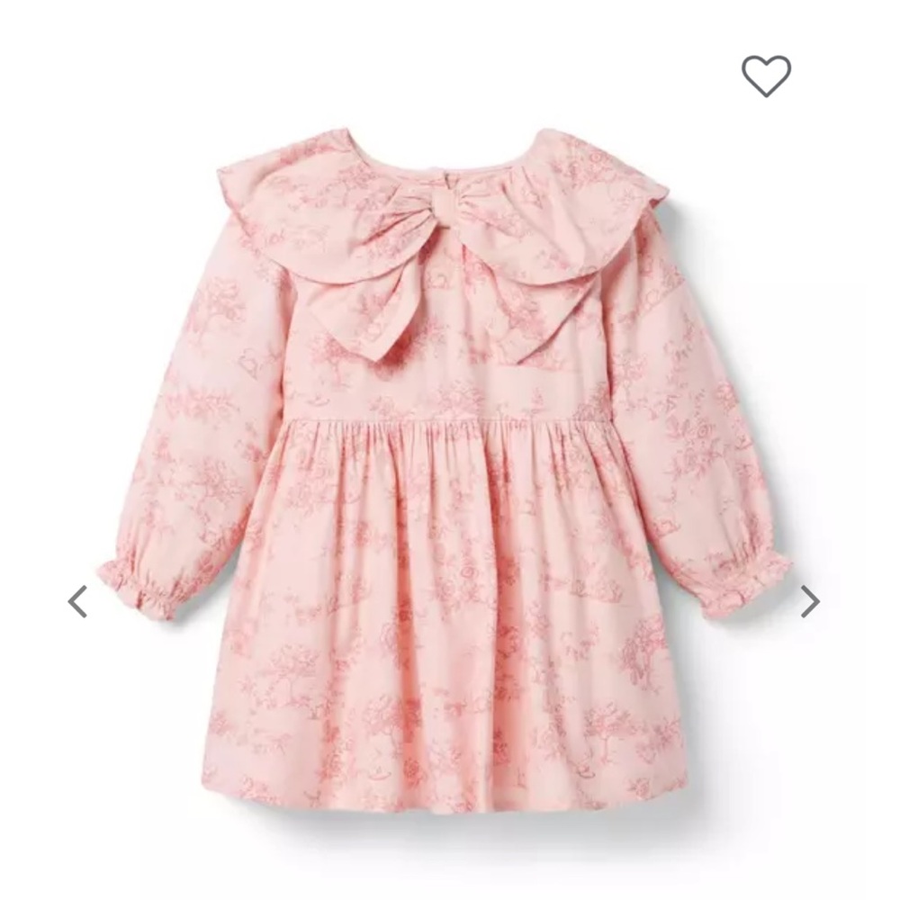 Janie and Jack Floral Toile Bow Dress (6-12m Baby)